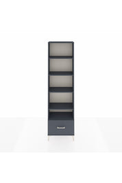 Arges Dolap 5 Raflı Tek Çekmeceli 60x30x221 Antrasit-Antrasit