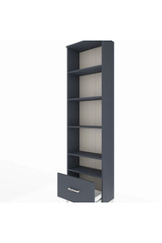 Arges Dolap 5 Raflı Tek Çekmeceli 60x30x221 Antrasit-Antrasit