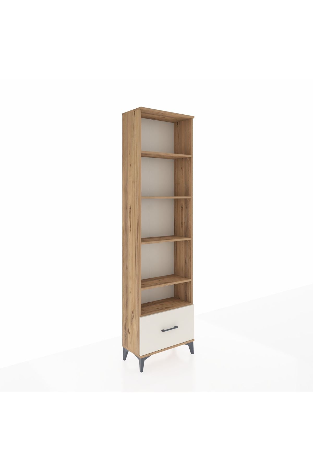 Arges Dolap 5 Raflı Tek Çekmeceli 60x30x221 Çam-Aytaşı