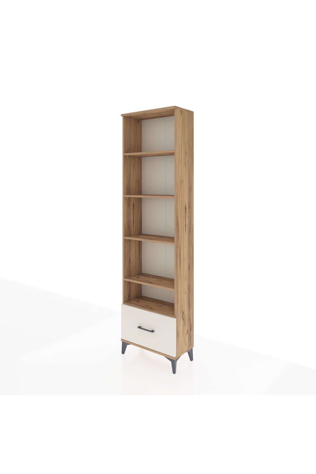 Arges Dolap 5 Raflı Tek Çekmeceli 60x30x221 Çam-Aytaşı