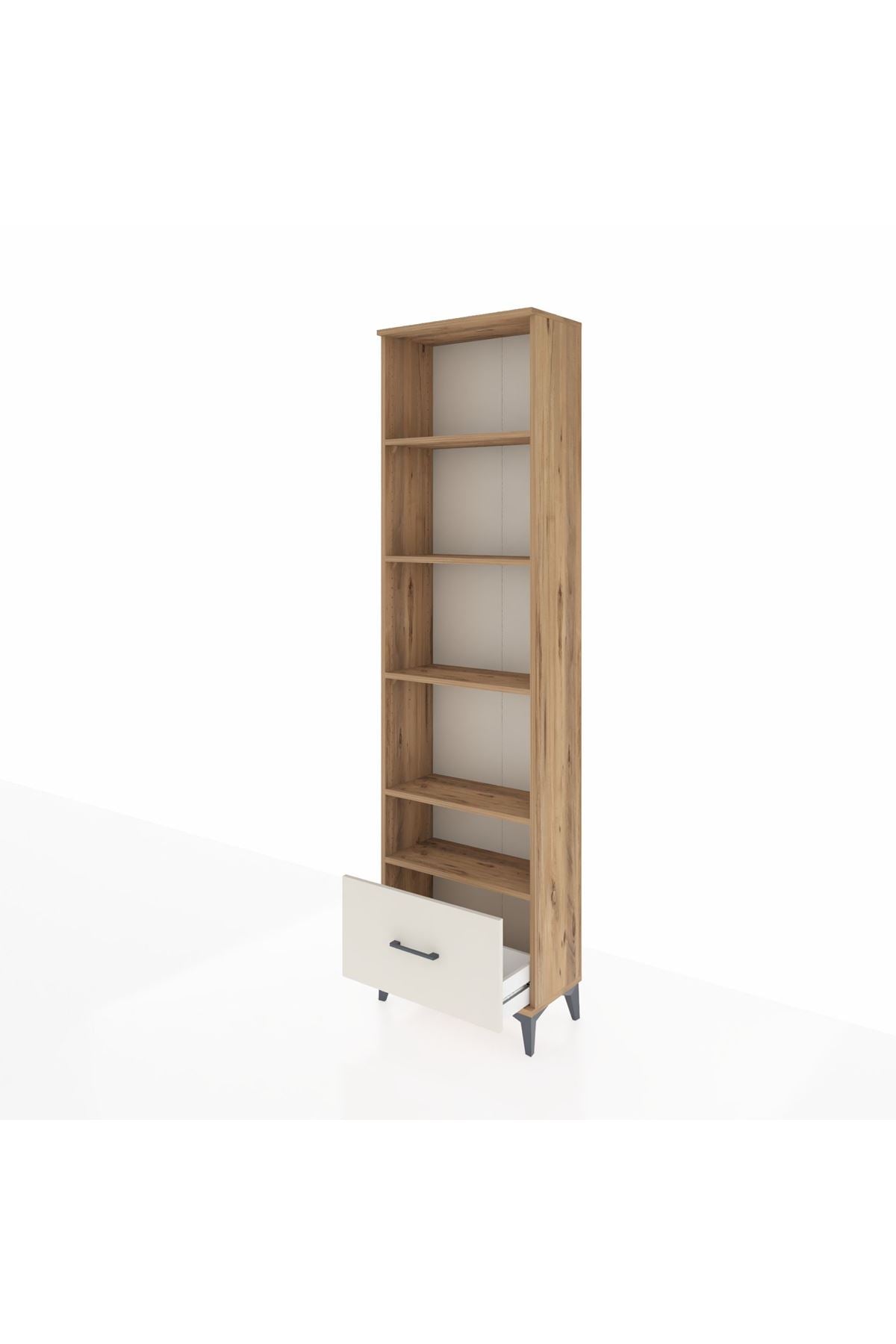 Arges Dolap 5 Raflı Tek Çekmeceli 60x30x221 Çam-Aytaşı