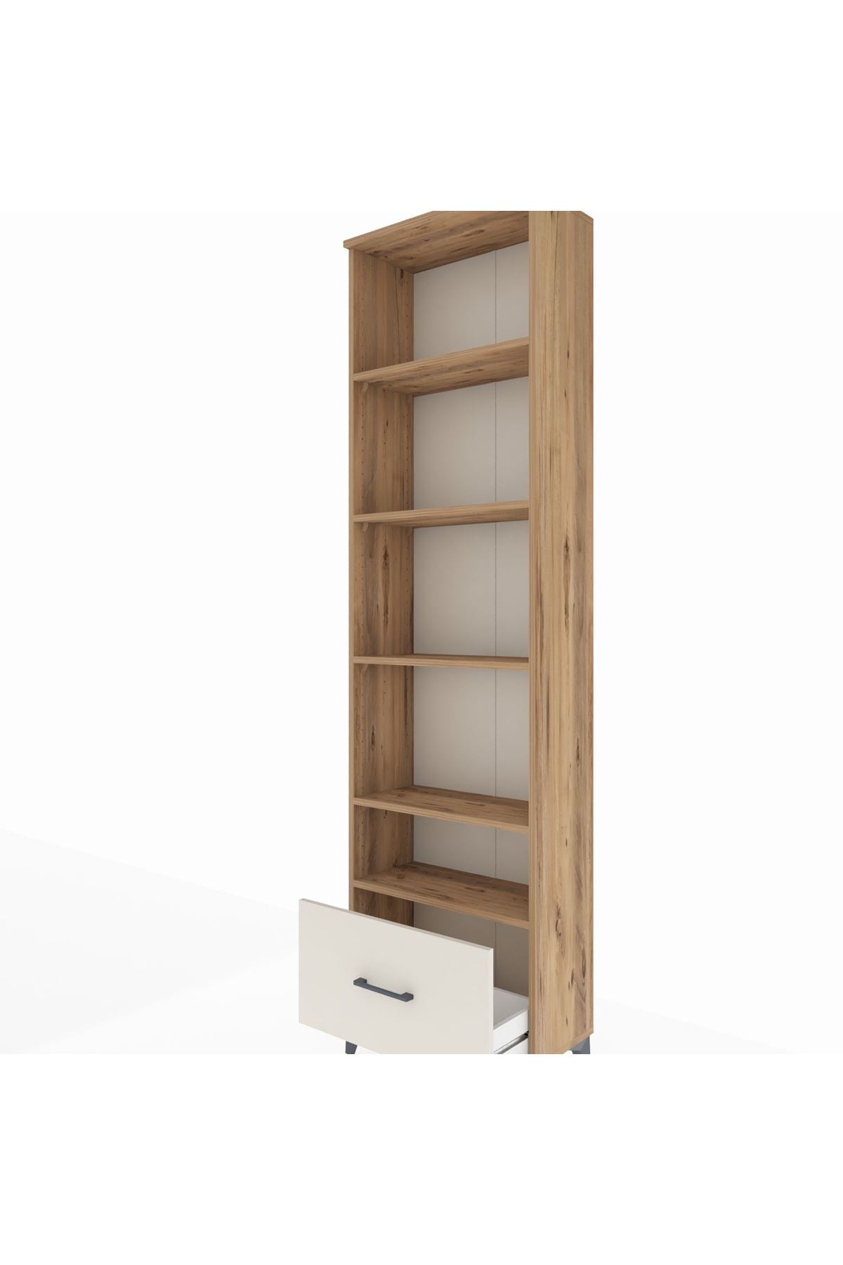 Arges Dolap 5 Raflı Tek Çekmeceli 60x30x221 Çam-Aytaşı