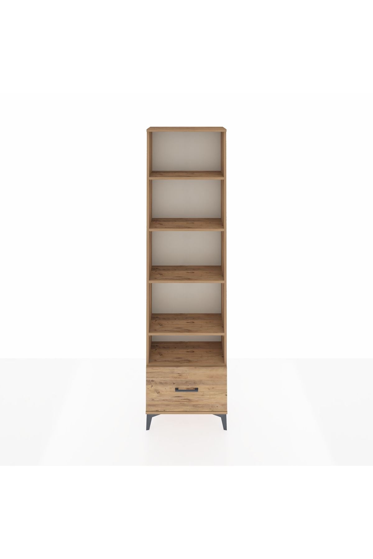 Arges Dolap 5 Raflı Tek Çekmeceli 60x30x221 Çam-Çam