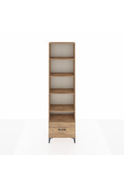 Arges Dolap 5 Raflı Tek Çekmeceli 60x30x221 Çam-Çam