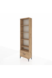 Arges Dolap 5 Raflı Tek Çekmeceli 60x30x221 Çam-Çam