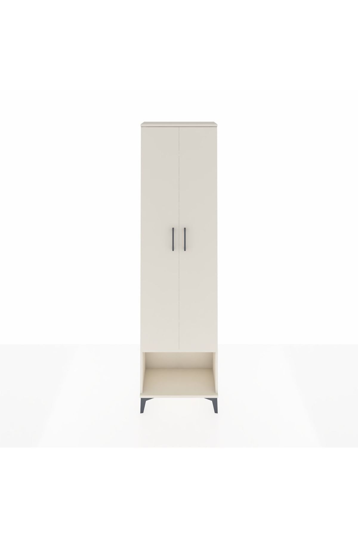 Arges Dolap 3 Raflı 2 Kapaklı Tek Askılı 60x30x221 Aytaşı-Aytaşı