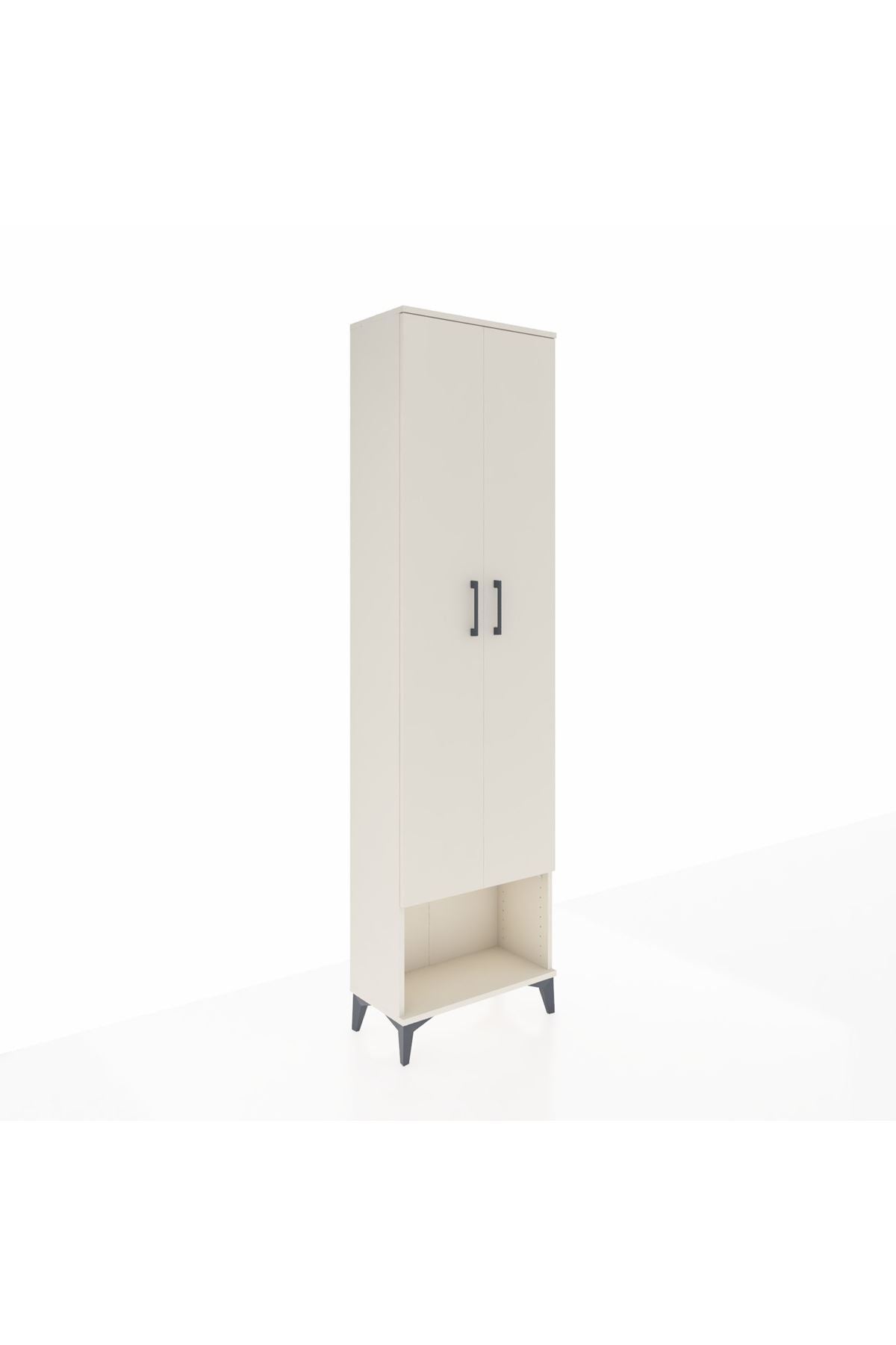 Arges Dolap 3 Raflı 2 Kapaklı Tek Askılı 60x30x221 Aytaşı-Aytaşı