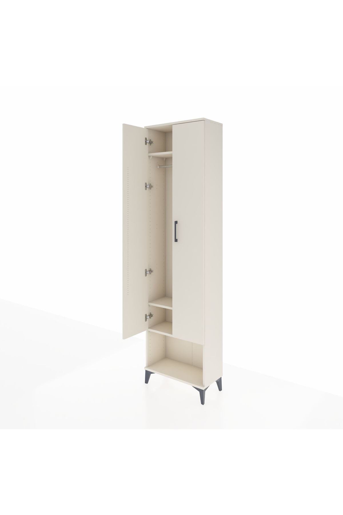 Arges Dolap 3 Raflı 2 Kapaklı Tek Askılı 60x30x221 Aytaşı-Aytaşı