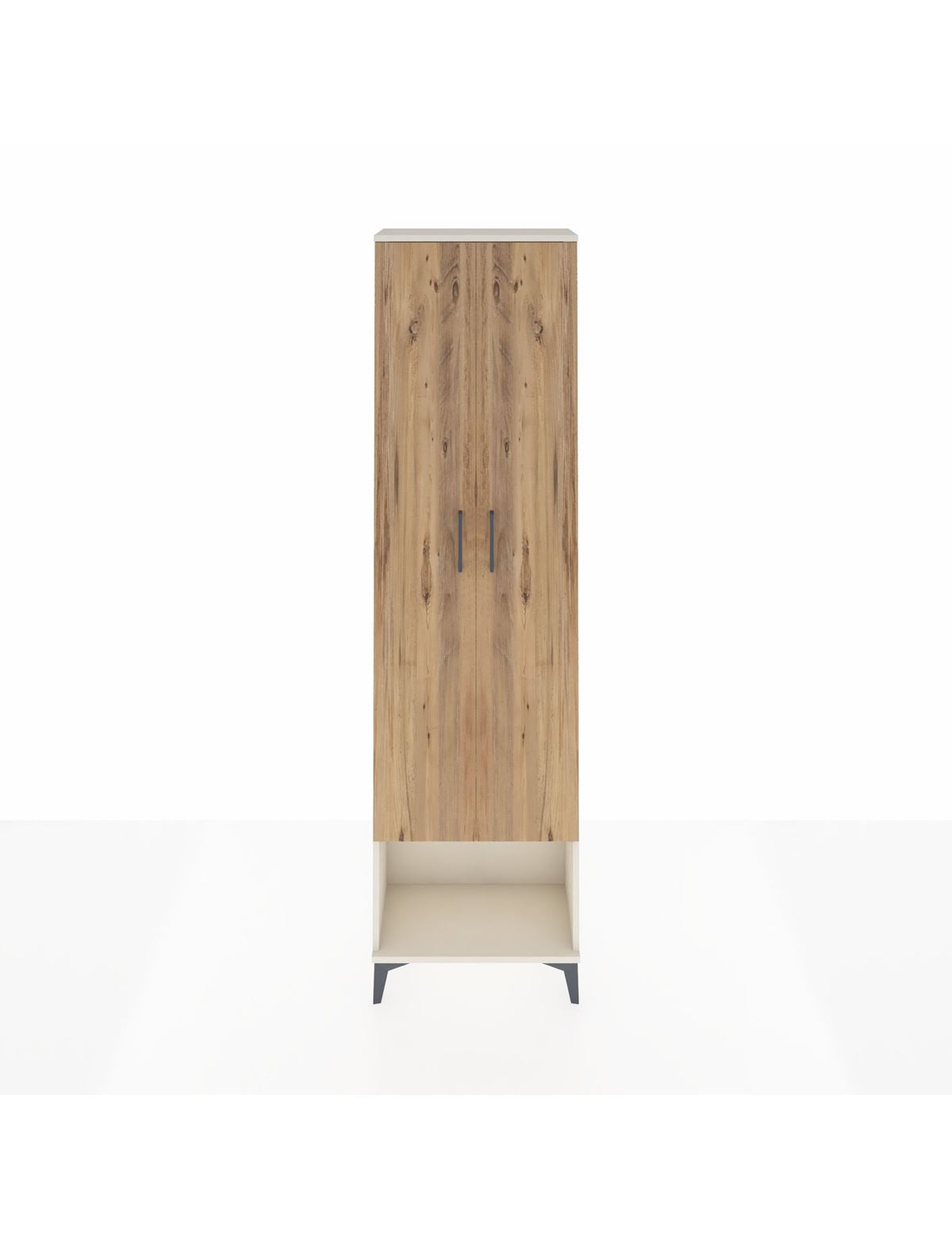 Arges Dolap 3 Raflı 2 Kapaklı Tek Askılı 60x30x221 Aytaşı-Çam