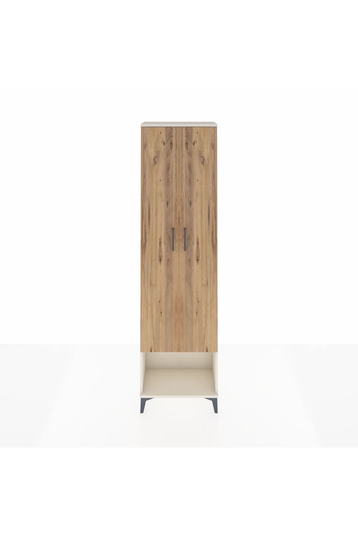 Arges Dolap 3 Raflı 2 Kapaklı Tek Askılı 60x30x221 Aytaşı-Çam