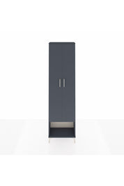 Arges Dolap 3 Raflı 2 Kapaklı Tek Askılı 60x30x221 Antrasit-Antrasit