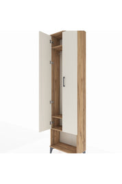 Arges Dolap 3 Raflı 2 Kapaklı Tek Askılı 60x30x221 Çam-Aytaşı