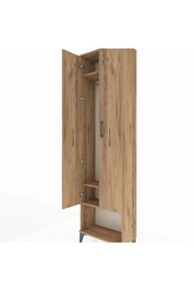 Arges Dolap 3 Raflı 2 Kapaklı Tek Askılı 60x30x221 Çam-Çam