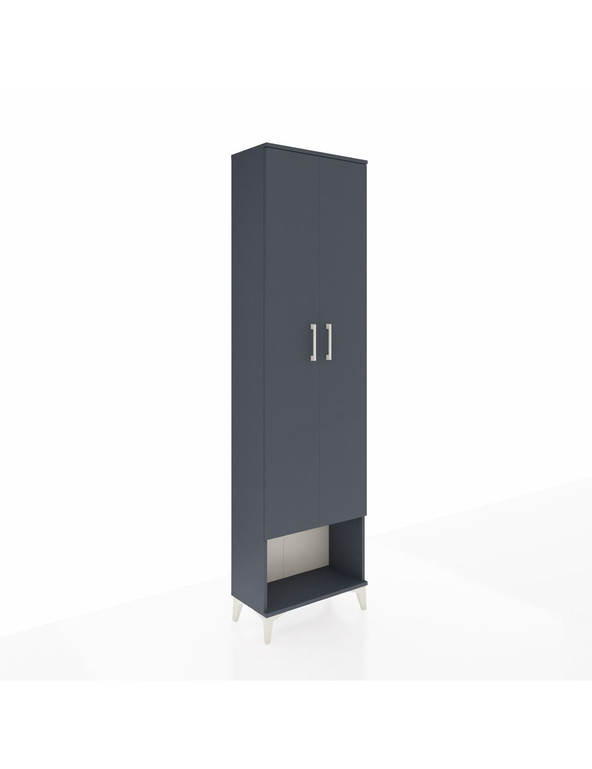 Arges Dolap 5 Raflı 2 Kapaklı 60x30x221 Antrasit-Antrasit