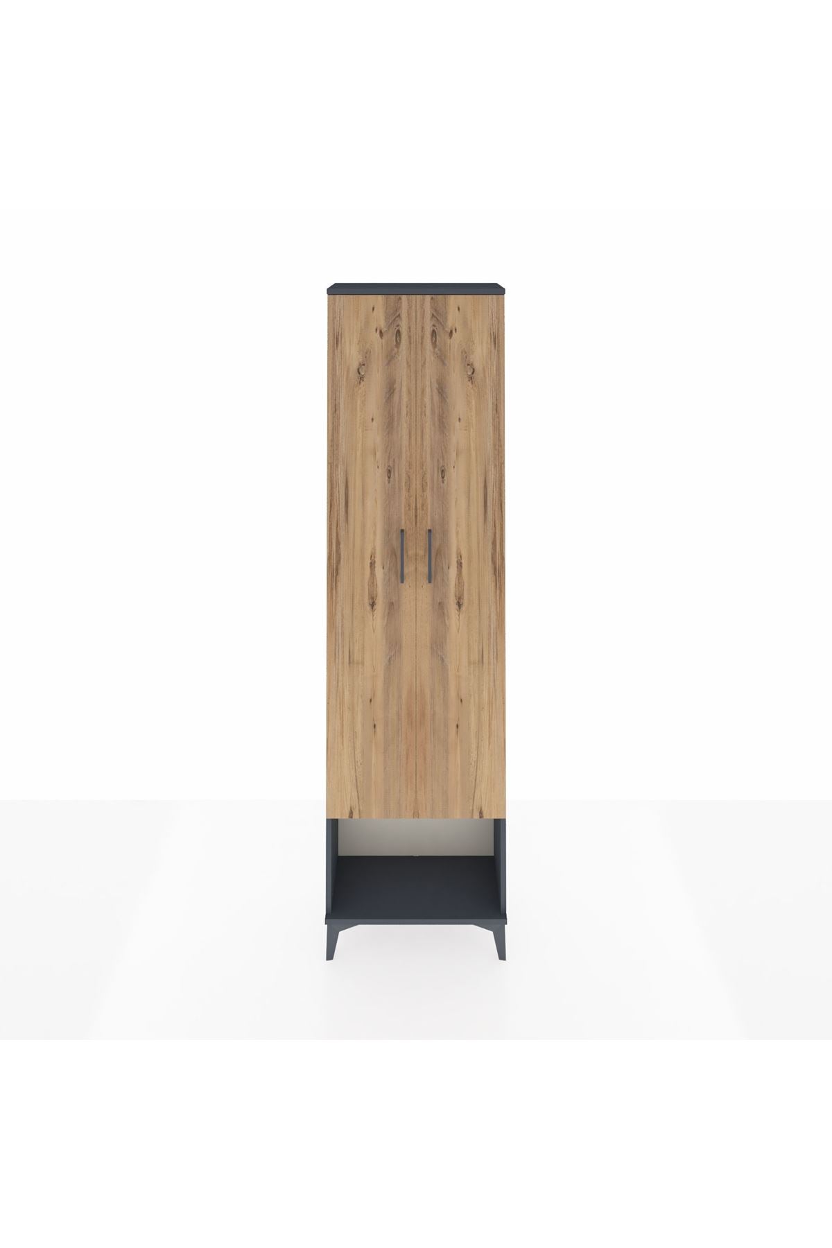 Arges Dolap 5 Raflı 2 Kapaklı 60x30x221 Antrasit-Çam