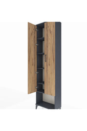 Arges Dolap 5 Raflı 2 Kapaklı 60x30x221 Antrasit-Çam