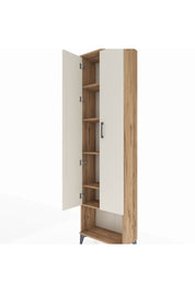 Arges Dolap 5 Raflı 2 Kapaklı 60x30x221 Çam-Aytaşı