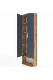 Arges Dolap 5 Raflı 2 Kapaklı 60x30x221 Çam-Antrasit