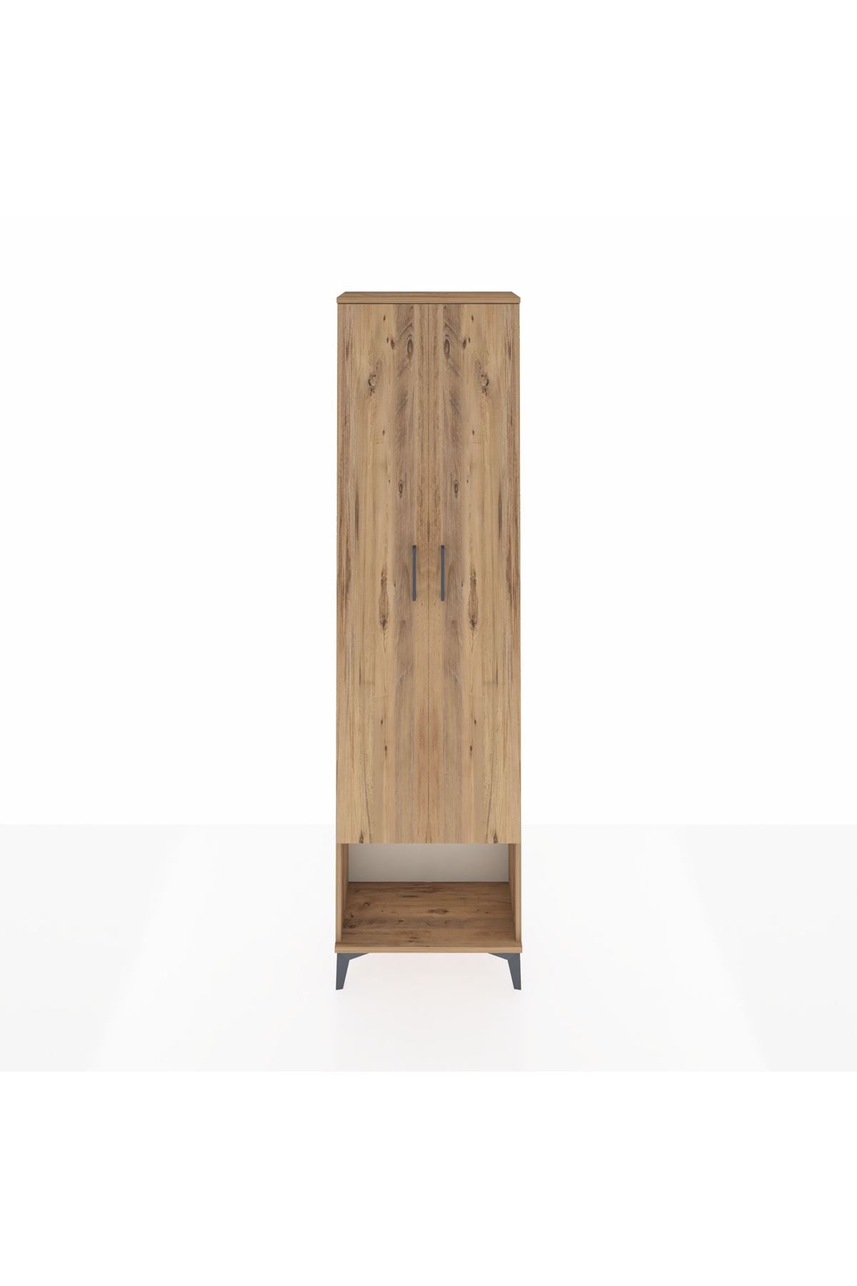 Arges Dolap 5 Raflı 2 Kapaklı 60x30x221 Çam-Çam