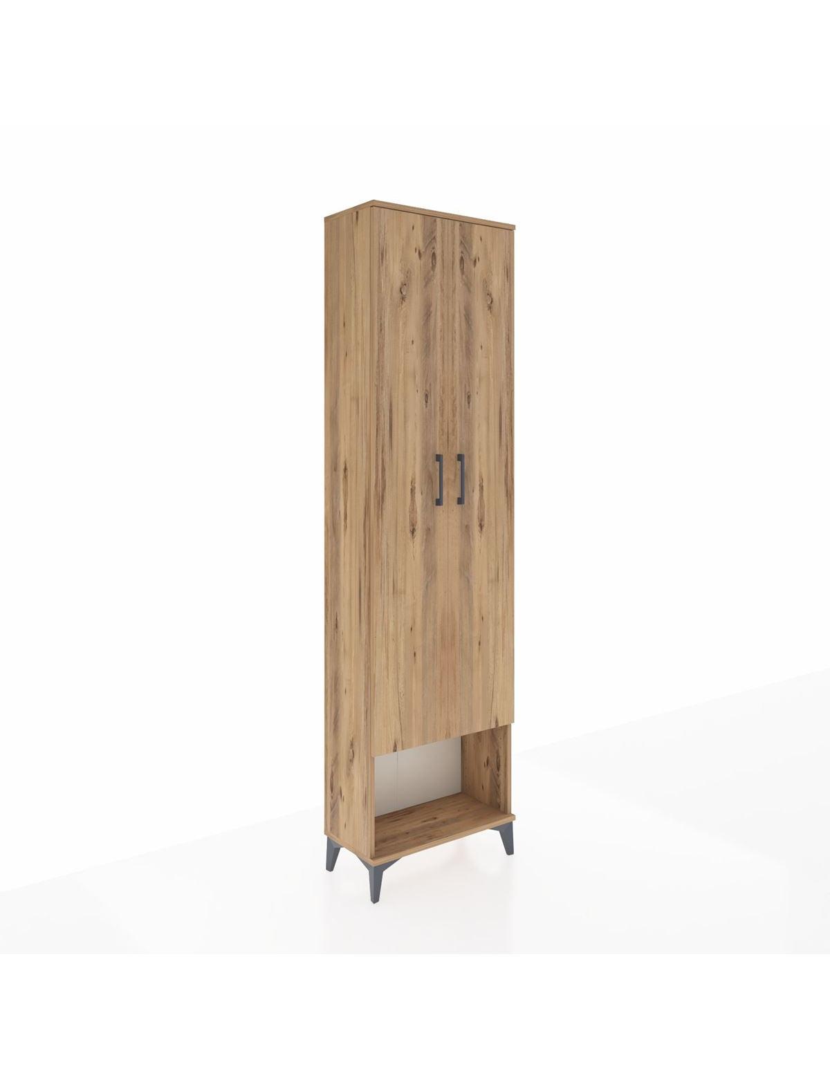 Arges Dolap 5 Raflı 2 Kapaklı 60x30x221 Çam-Çam