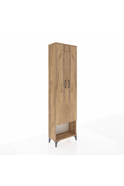 Arges Dolap 5 Raflı 2 Kapaklı 60x30x221 Çam-Çam