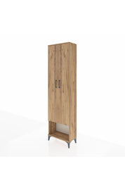 Arges Dolap 5 Raflı 2 Kapaklı 60x30x221 Çam-Çam