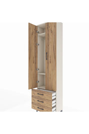 Arges Dolap 3 Raflı 3 Çekmeceli Tek Askılı 60x30x221 Aytaşı-Çam