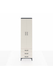 Arges Dolap 3 Raflı 3 Çekmeceli Tek Askılı 60x30x221 Antrasit-Aytaşı