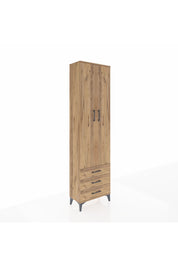 Arges Dolap 3 Raflı 3 Çekmeceli Tek Askılı 60x30x221 Çam-Çam