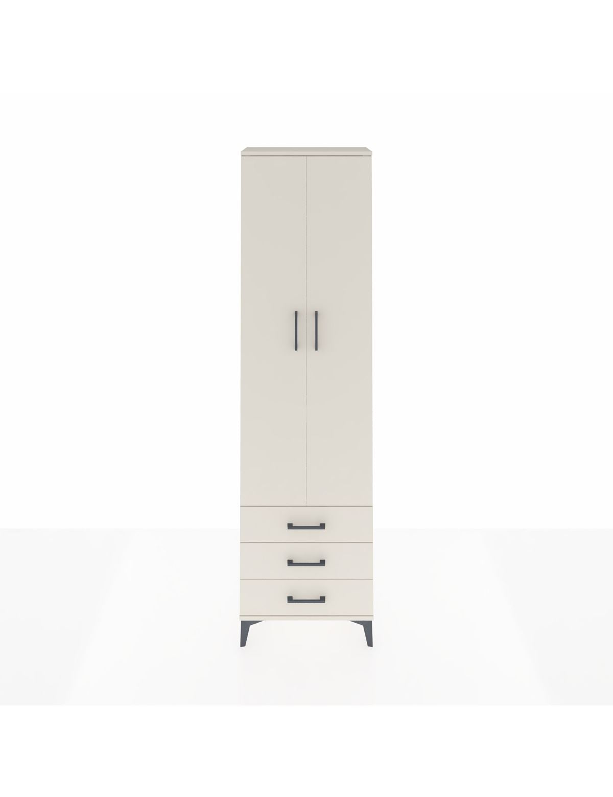 Arges Dolap 4 Raflı 3 Çekmeceli 2 Kapaklı 60x30x221 Aytaşı-Aytaşı