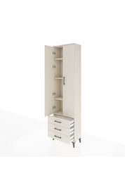 Arges Dolap 4 Raflı 3 Çekmeceli 2 Kapaklı 60x30x221 Aytaşı-Aytaşı