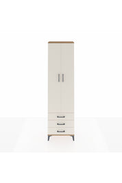 Arges Dolap 4 Raflı 3 Çekmeceli 2 Kapaklı 60x30x221 Çam-Aytaşı