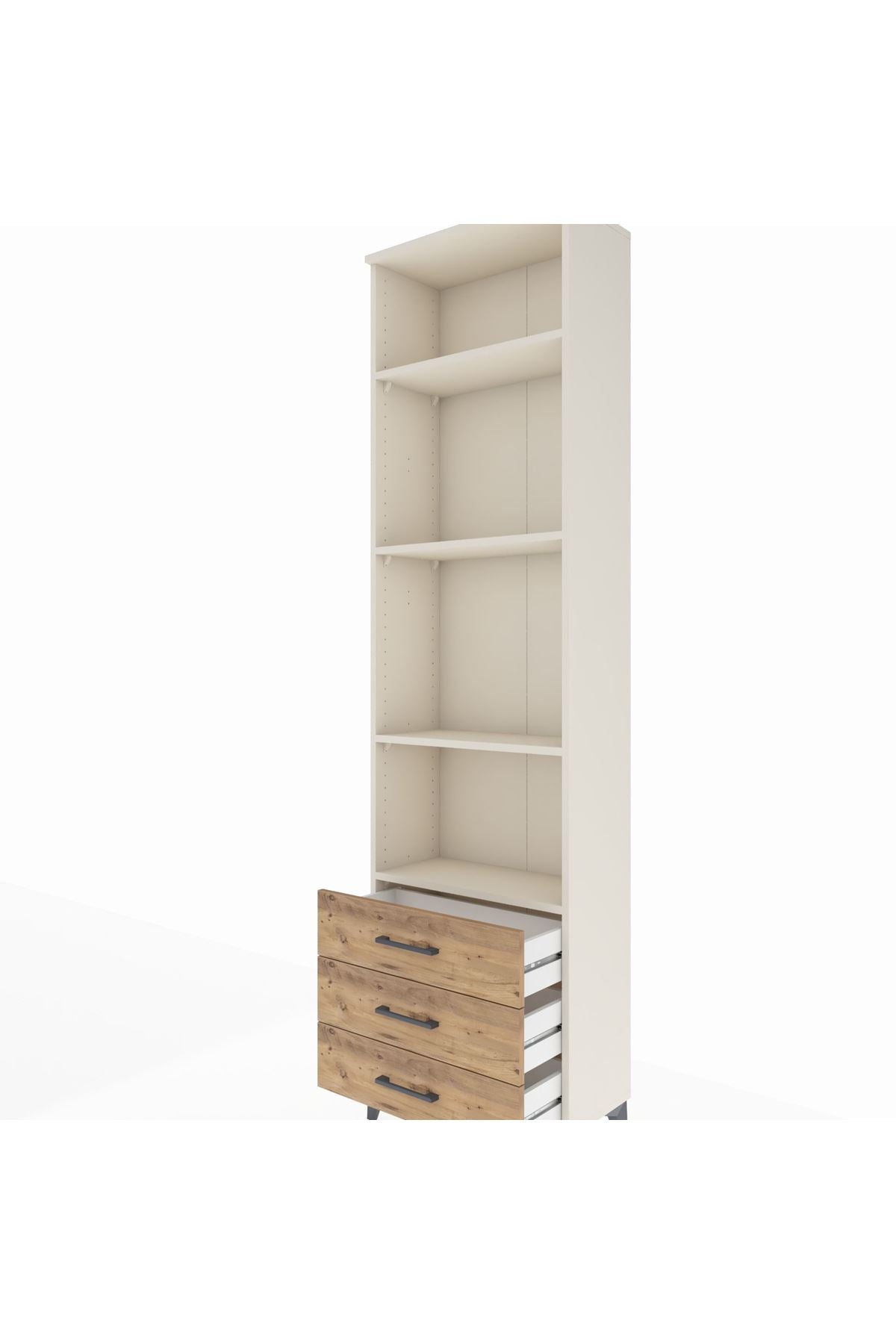 Arges Dolap 4 Raflı 3 Çekmeceli 60x30x221 Aytaşı-Çam