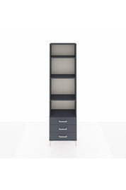 Arges Dolap 4 Raflı 3 Çekmeceli 60x30x221 Antrasit-Antrasit