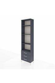 Arges Dolap 4 Raflı 3 Çekmeceli 60x30x221 Antrasit-Antrasit