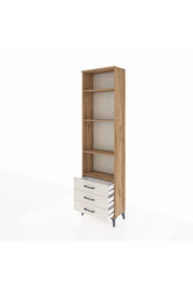 Arges Dolap 4 Raflı 3 Çekmeceli 60x30x221 Çam-Aytaşı