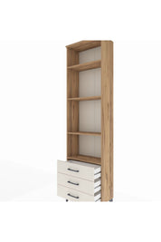 Arges Dolap 4 Raflı 3 Çekmeceli 60x30x221 Çam-Aytaşı