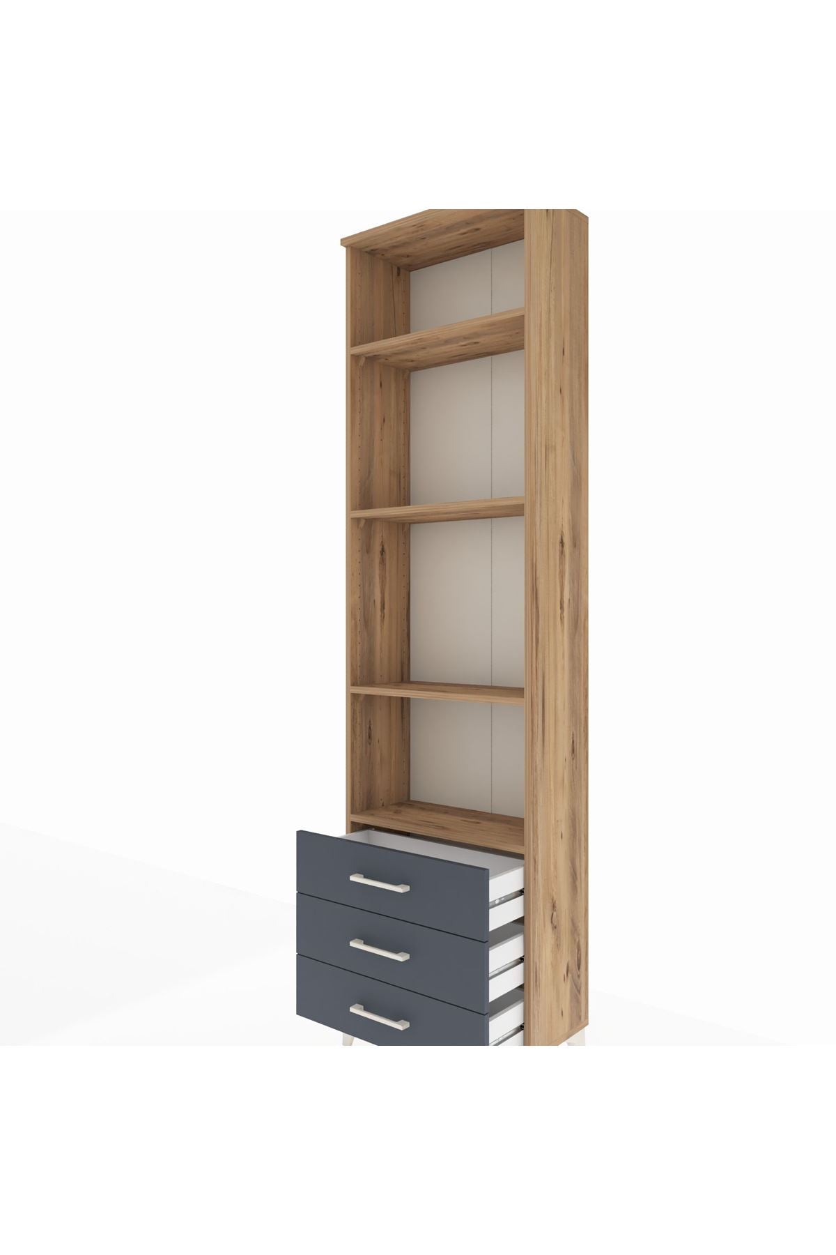 Arges Dolap 4 Raflı 3 Çekmeceli 60x30x221 - S29M017V8A