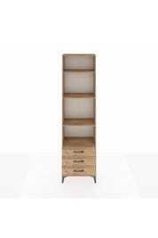 Arges Dolap 4 Raflı 3 Çekmeceli 60x30x221 Çam-Çam