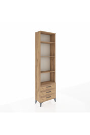 Arges Dolap 4 Raflı 3 Çekmeceli 60x30x221 Çam-Çam