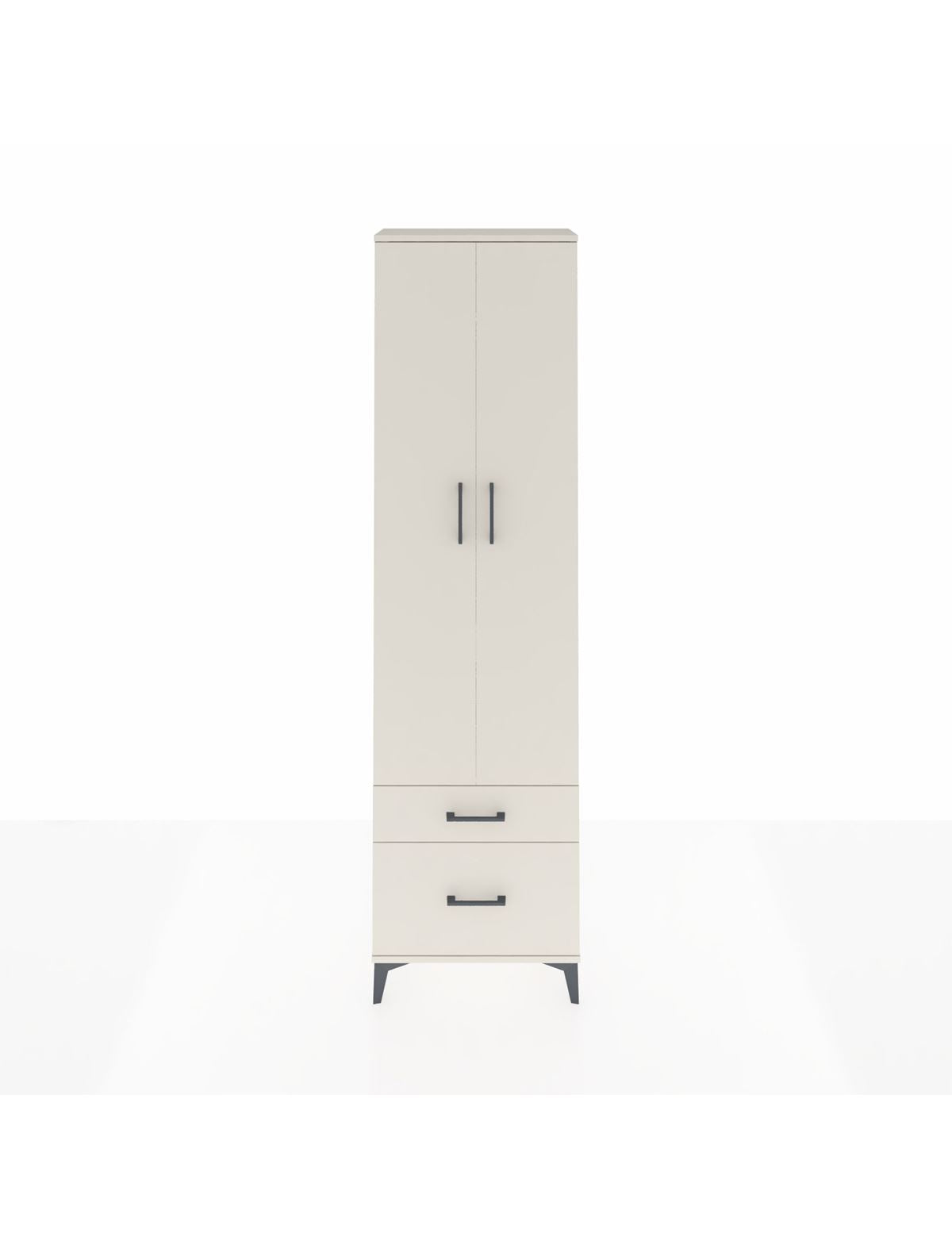 Arges Dolap 3 Raflı 2 Çekmeceli Tek Askılı 60x30x221 Aytaşı-Aytaşı