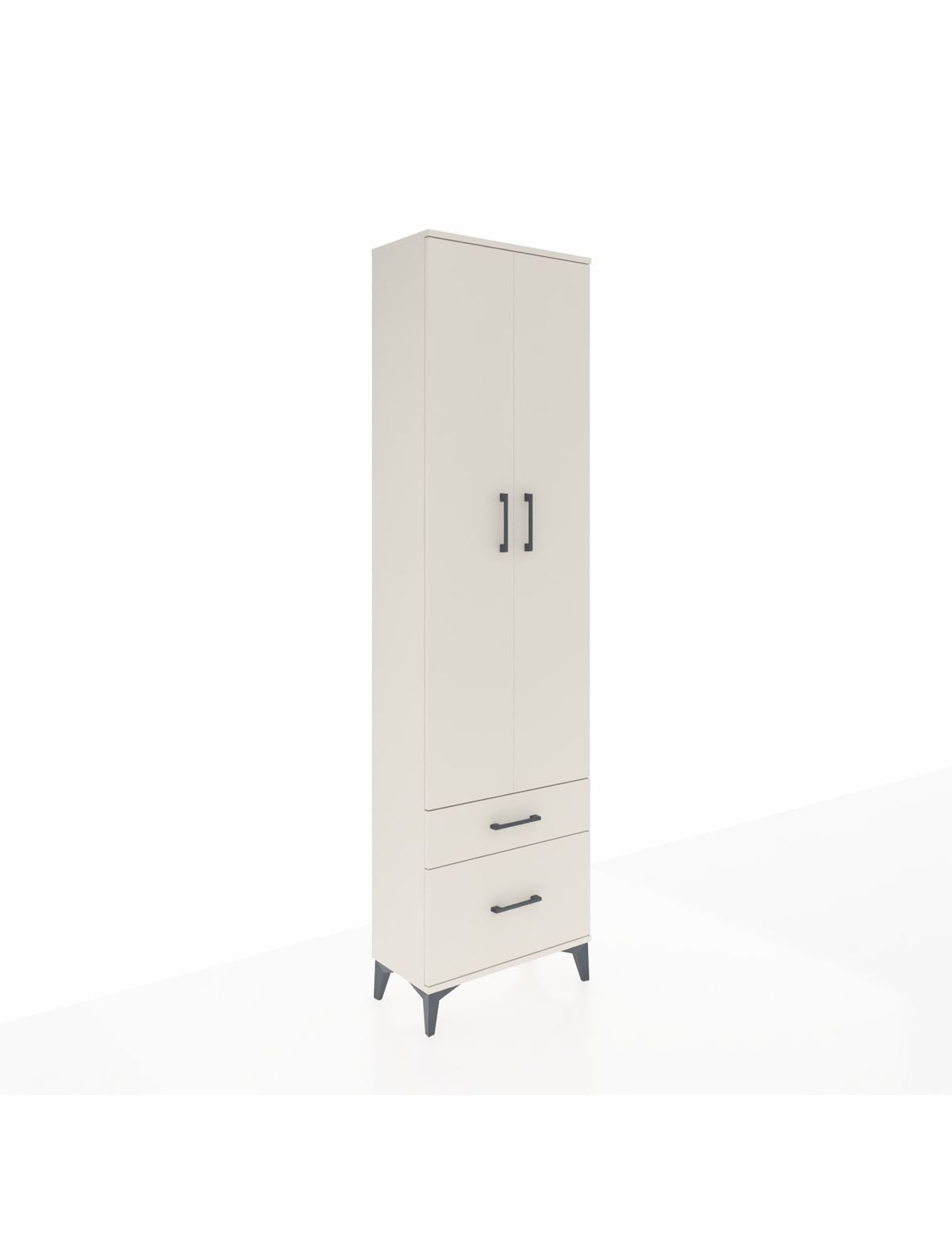 Arges Dolap 3 Raflı 2 Çekmeceli Tek Askılı 60x30x221 Aytaşı-Aytaşı