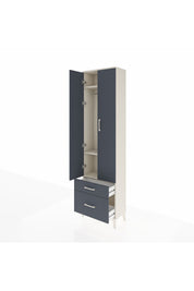 Arges Dolap 3 Raflı 2 Çekmeceli Tek Askılı 60x30x221 - S29M018V2A