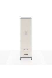 Arges Dolap 3 Raflı 2 Çekmeceli Tek Askılı 60x30x221 Antrasit-Aytaşı