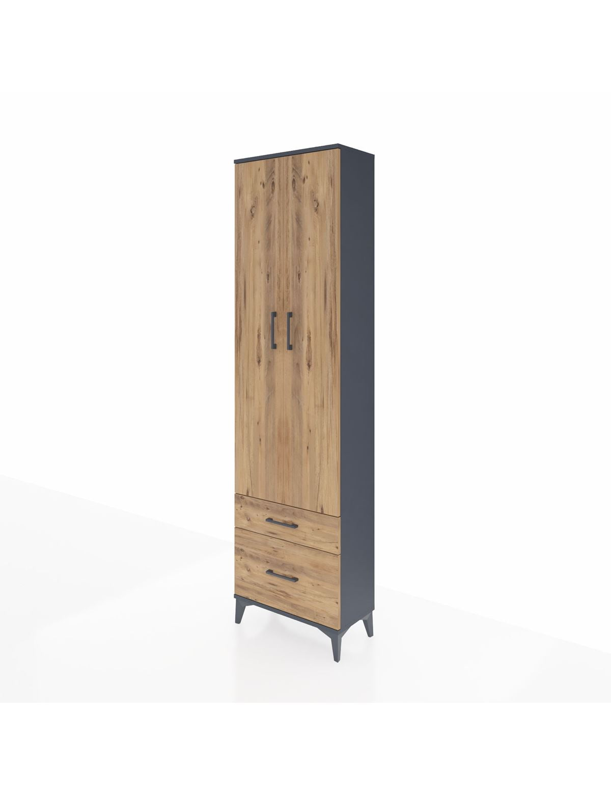 Arges Dolap 3 Raflı 2 Çekmeceli Tek Askılı 60x30x221 - S29M018V6A