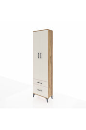 Arges Dolap 3 Raflı 2 Çekmeceli Tek Askılı 60x30x221 - S29M018V7A