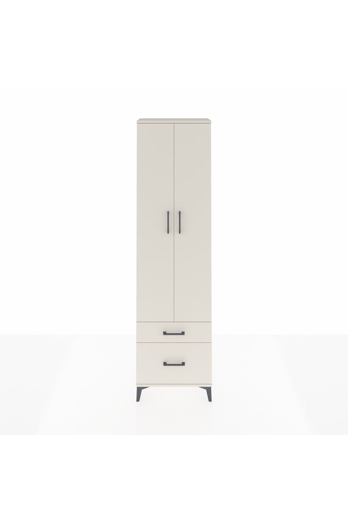 Arges Dolap 4 Raflı 2 Çekmeceli 2 Kapaklı 60x30x221 Aytaşı-Aytaşı