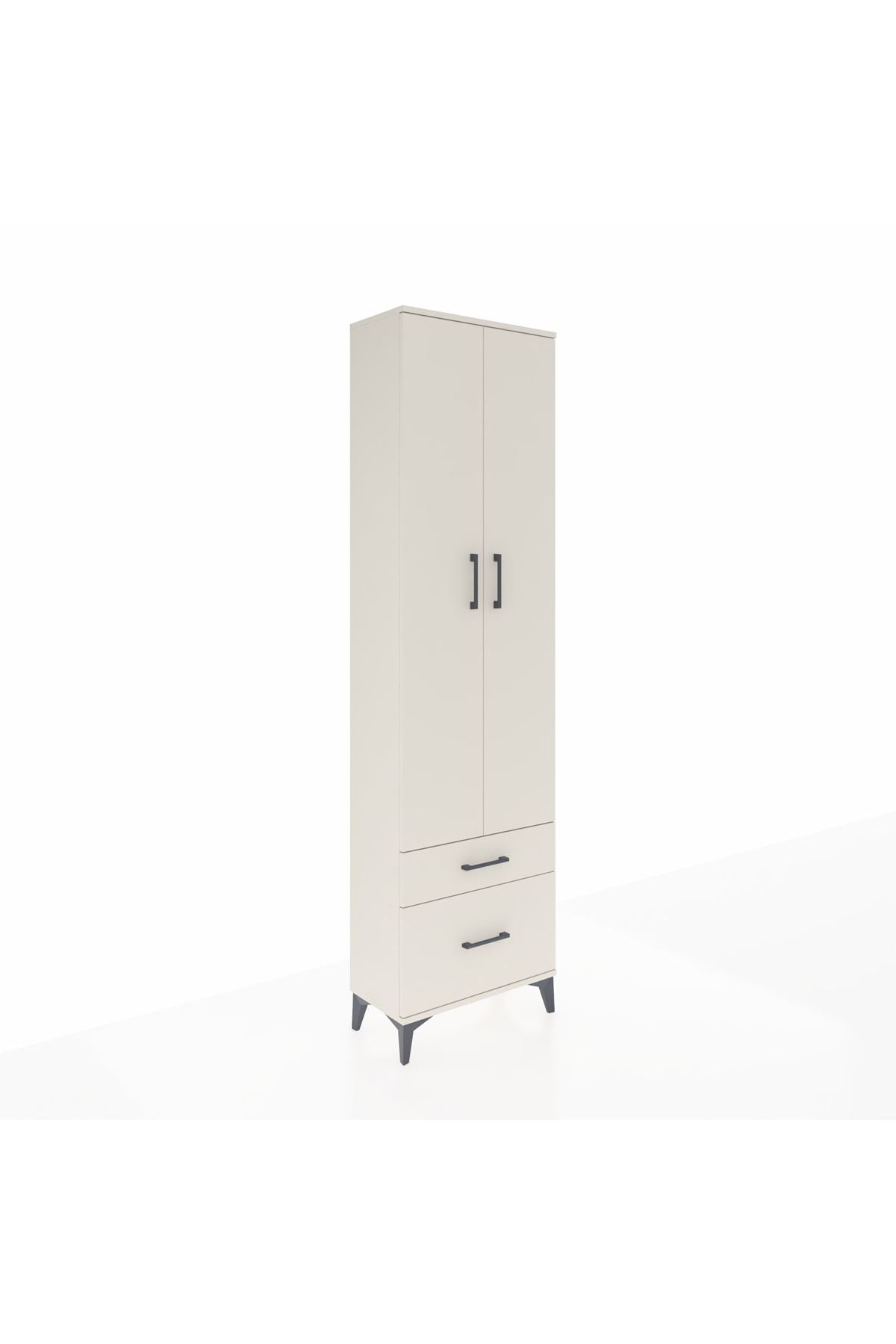 Arges Dolap 4 Raflı 2 Çekmeceli 2 Kapaklı 60x30x221 Aytaşı-Aytaşı