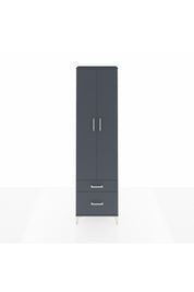 Arges Dolap 4 Raflı 2 Çekmeceli 2 Kapaklı 60x30x221 Antrasit-Antrasit