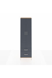 Arges Dolap 4 Raflı 2 Çekmeceli 2 Kapaklı 60x30x221 Çam-Antrasit